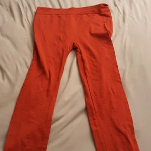 Red fleece lined leggings